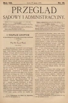 Przegląd Sądowy i Administracyjny. 1878, nr 13