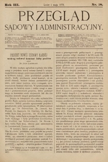 Przegląd Sądowy i Administracyjny. 1878, nr 18