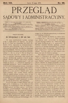 Przegląd Sądowy i Administracyjny. 1878, nr 20