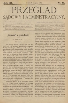 Przegląd Sądowy i Administracyjny. 1878, nr 35