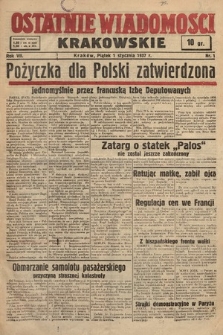 Ostatnie Wiadomości Krakowskie. 1937, nr 1