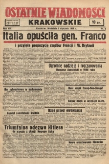 Ostatnie Wiadomości Krakowskie. 1937, nr 3