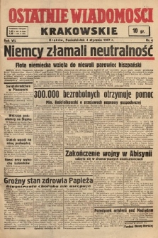 Ostatnie Wiadomości Krakowskie. 1937, nr 4