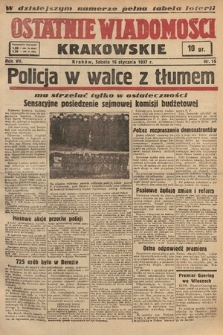 Ostatnie Wiadomości Krakowskie. 1937, nr 16