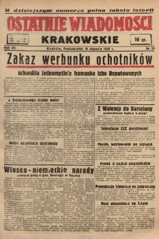 Ostatnie Wiadomości Krakowskie. 1937, nr 18