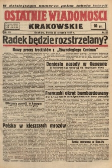 Ostatnie Wiadomości Krakowskie. 1937, nr 22