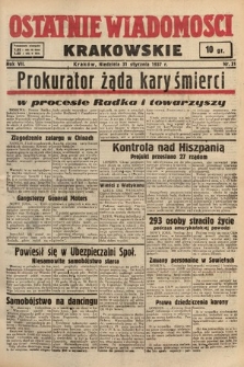 Ostatnie Wiadomości Krakowskie. 1937, nr 31