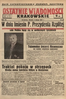 Ostatnie Wiadomości Krakowskie. 1937, nr 33