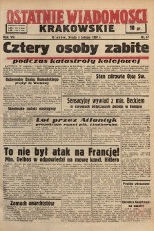 Ostatnie Wiadomości Krakowskie. 1937, nr 34