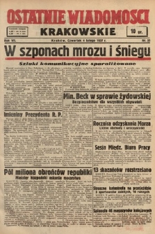 Ostatnie Wiadomości Krakowskie. 1937, nr 35