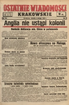 Ostatnie Wiadomości Krakowskie. 1937, nr 37