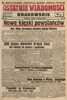 Ostatnie Wiadomości Krakowskie. 1937, nr 50