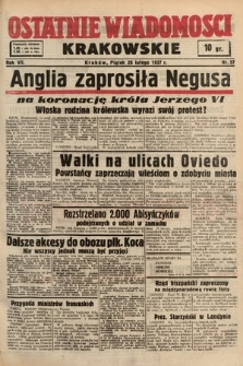 Ostatnie Wiadomości Krakowskie. 1937, nr 57