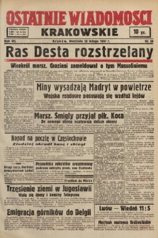 Ostatnie Wiadomości Krakowskie. 1937, nr 59