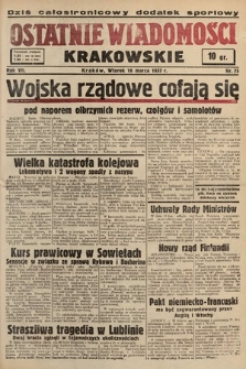 Ostatnie Wiadomości Krakowskie. 1937, nr 75
