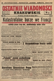 Ostatnie Wiadomości Krakowskie. 1937, nr 77