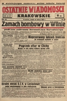 Ostatnie Wiadomości Krakowskie. 1937, nr 83