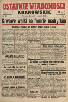 Ostatnie Wiadomości Krakowskie. 1937, nr 89