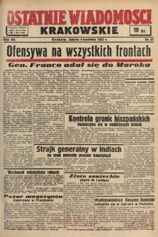 Ostatnie Wiadomości Krakowskie. 1937, nr 91
