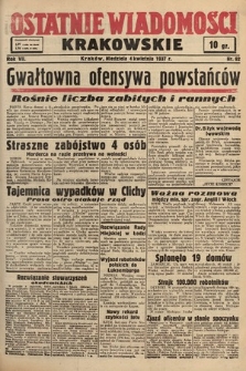 Ostatnie Wiadomości Krakowskie. 1937, nr 92
