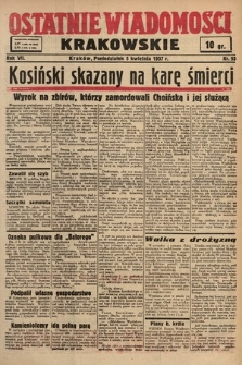 Ostatnie Wiadomości Krakowskie. 1937, nr 93