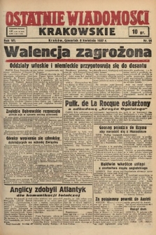 Ostatnie Wiadomości Krakowskie. 1937, nr 96