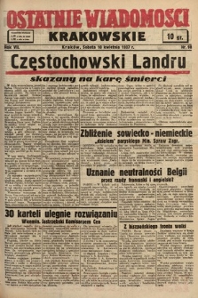 Ostatnie Wiadomości Krakowskie. 1937, nr 98