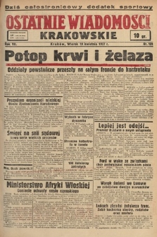 Ostatnie Wiadomości Krakowskie. 1937, nr 101
