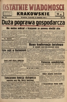 Ostatnie Wiadomości Krakowskie. 1937, nr 110