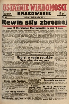 Ostatnie Wiadomości Krakowskie. 1937, nr 123