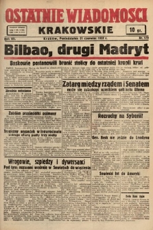 Ostatnie Wiadomości Krakowskie. 1937, nr 170