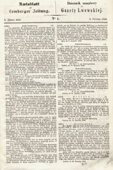 Amtsblatt zur Lemberger Zeitung = Dziennik Urzędowy do Gazety Lwowskiej. 1850, nr 1