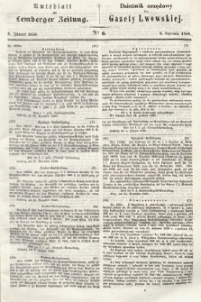 Amtsblatt zur Lemberger Zeitung = Dziennik Urzędowy do Gazety Lwowskiej. 1850, nr 6