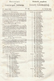 Amtsblatt zur Lemberger Zeitung = Dziennik Urzędowy do Gazety Lwowskiej. 1850, nr 11