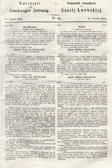 Amtsblatt zur Lemberger Zeitung = Dziennik Urzędowy do Gazety Lwowskiej. 1850, nr 15