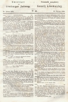 Amtsblatt zur Lemberger Zeitung = Dziennik Urzędowy do Gazety Lwowskiej. 1850, nr 19