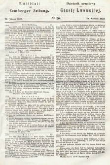 Amtsblatt zur Lemberger Zeitung = Dziennik Urzędowy do Gazety Lwowskiej. 1850, nr 20