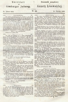 Amtsblatt zur Lemberger Zeitung = Dziennik Urzędowy do Gazety Lwowskiej. 1850, nr 21