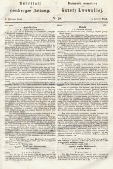 Amtsblatt zur Lemberger Zeitung = Dziennik Urzędowy do Gazety Lwowskiej. 1850, nr 28