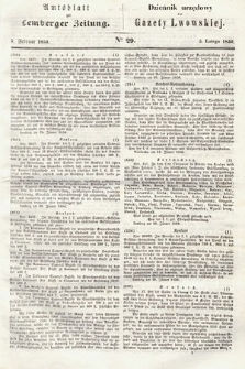 Amtsblatt zur Lemberger Zeitung = Dziennik Urzędowy do Gazety Lwowskiej. 1850, nr 29
