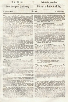 Amtsblatt zur Lemberger Zeitung = Dziennik Urzędowy do Gazety Lwowskiej. 1850, nr 30
