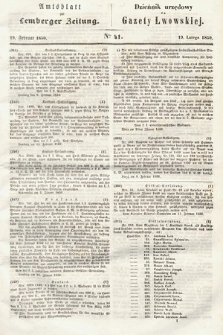 Amtsblatt zur Lemberger Zeitung = Dziennik Urzędowy do Gazety Lwowskiej. 1850, nr 41