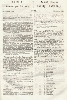 Amtsblatt zur Lemberger Zeitung = Dziennik Urzędowy do Gazety Lwowskiej. 1850, nr 42