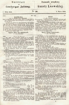 Amtsblatt zur Lemberger Zeitung = Dziennik Urzędowy do Gazety Lwowskiej. 1850, nr 50