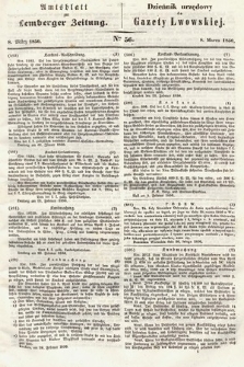 Amtsblatt zur Lemberger Zeitung = Dziennik Urzędowy do Gazety Lwowskiej. 1850, nr 56