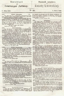 Amtsblatt zur Lemberger Zeitung = Dziennik Urzędowy do Gazety Lwowskiej. 1850, nr 57