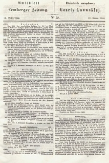 Amtsblatt zur Lemberger Zeitung = Dziennik Urzędowy do Gazety Lwowskiej. 1850, nr 58
