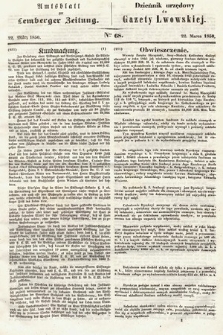 Amtsblatt zur Lemberger Zeitung = Dziennik Urzędowy do Gazety Lwowskiej. 1850, nr 68