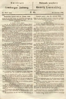 Amtsblatt zur Lemberger Zeitung = Dziennik Urzędowy do Gazety Lwowskiej. 1850, nr 95