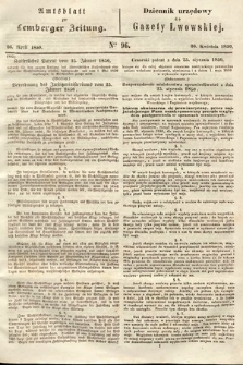 Amtsblatt zur Lemberger Zeitung = Dziennik Urzędowy do Gazety Lwowskiej. 1850, nr 96
